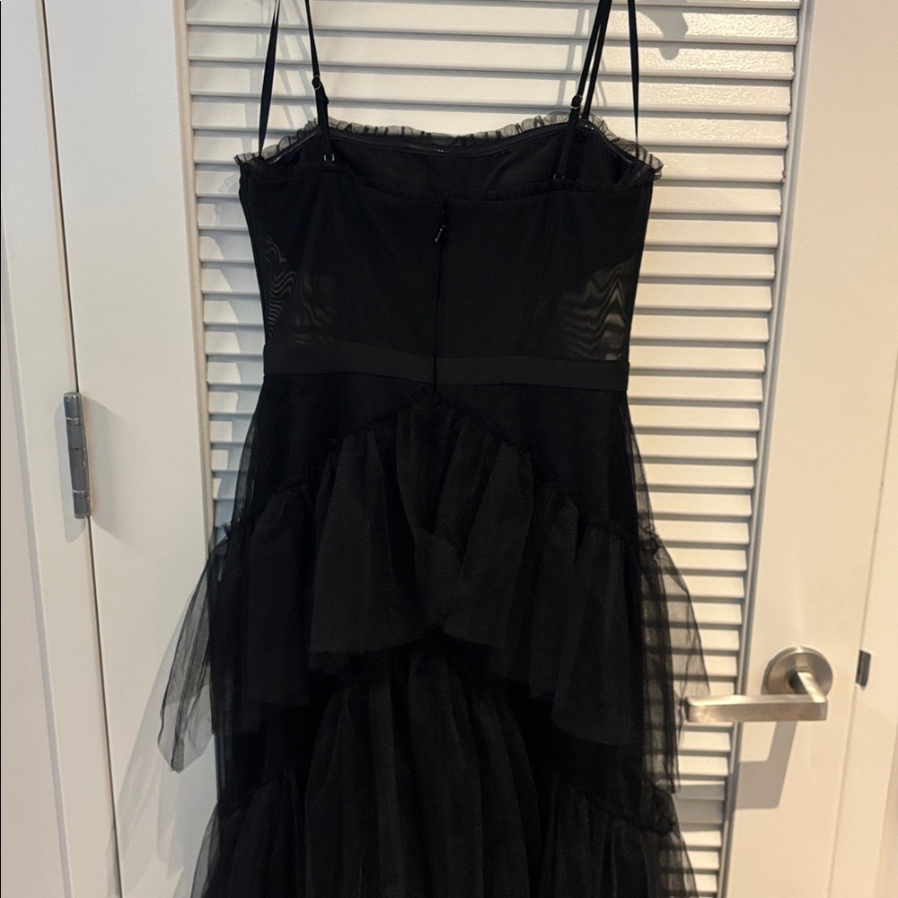 CORSET TULLE GOWN IN BLACK - Picture 6 of 6